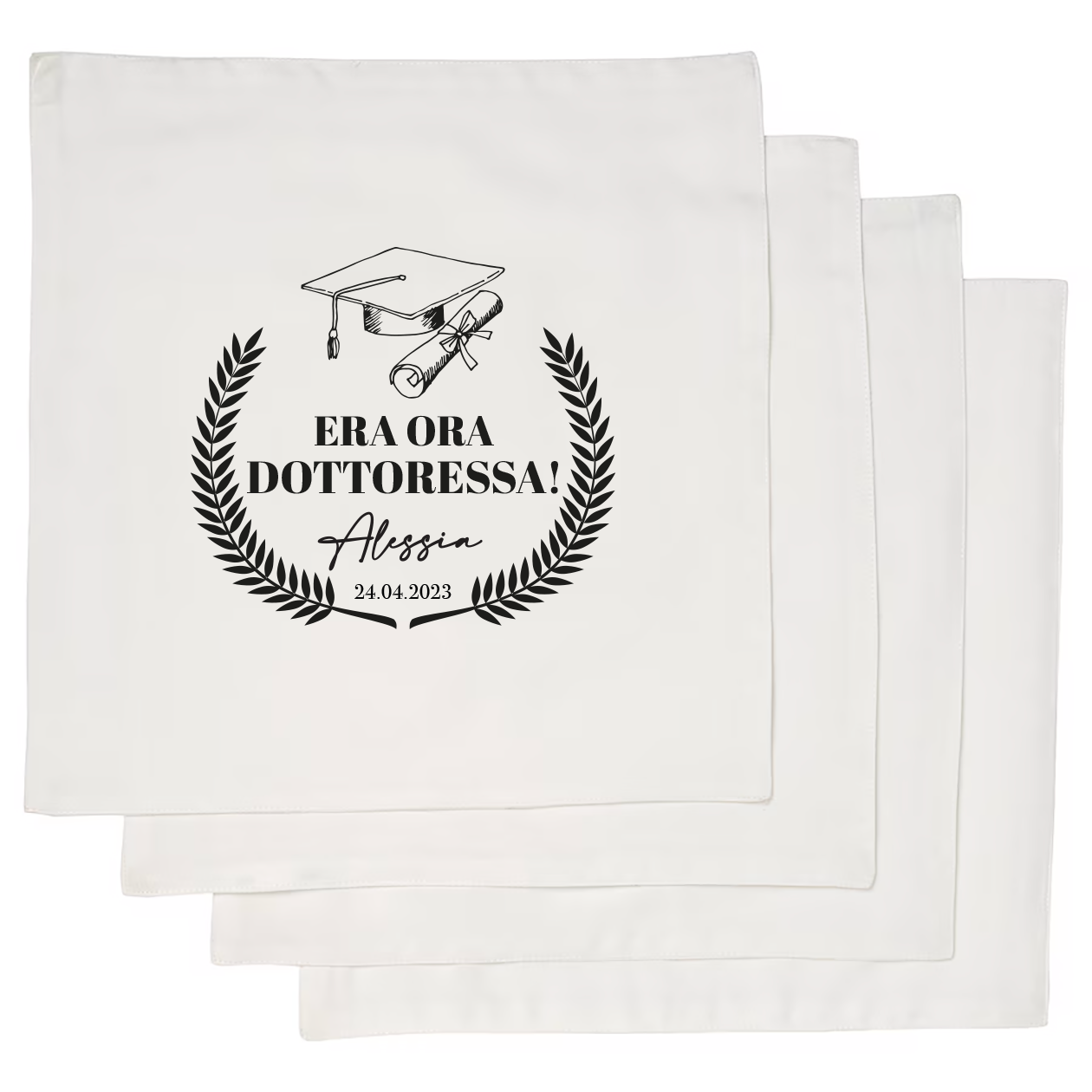 Era ora dottoressa - Set 4 tovaglioli - personalizzato