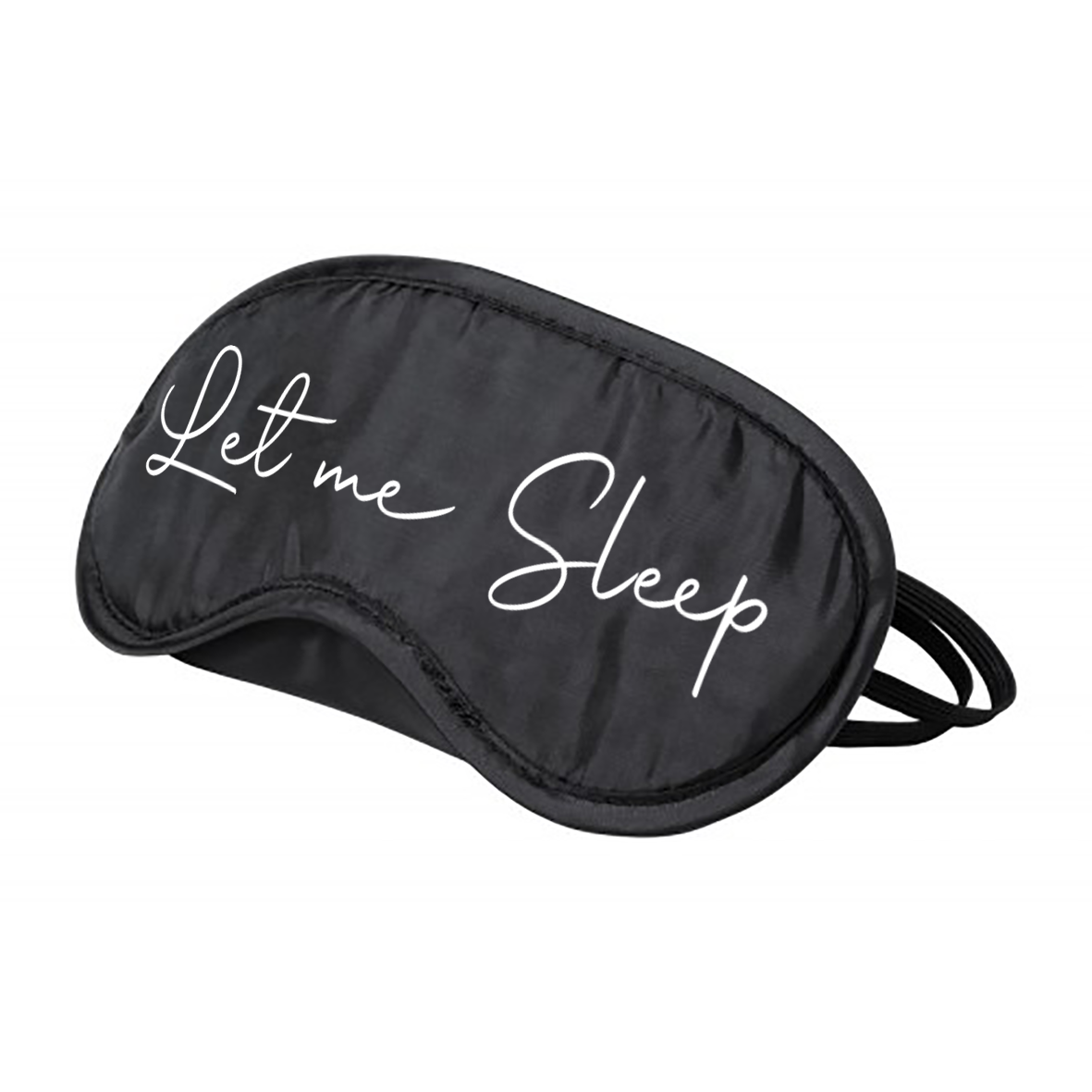 Let me sleep - Maschera da viaggio oscurante nera con stampa personalizzata elastico regolabile Idea Regalo