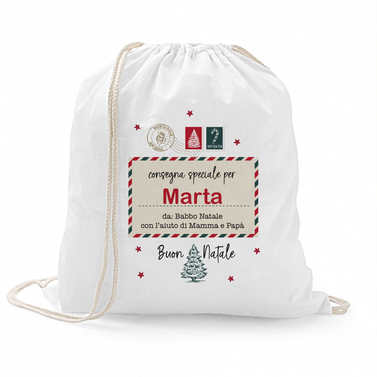 Mamma e Papà - Sacchetto personalizzato con nome