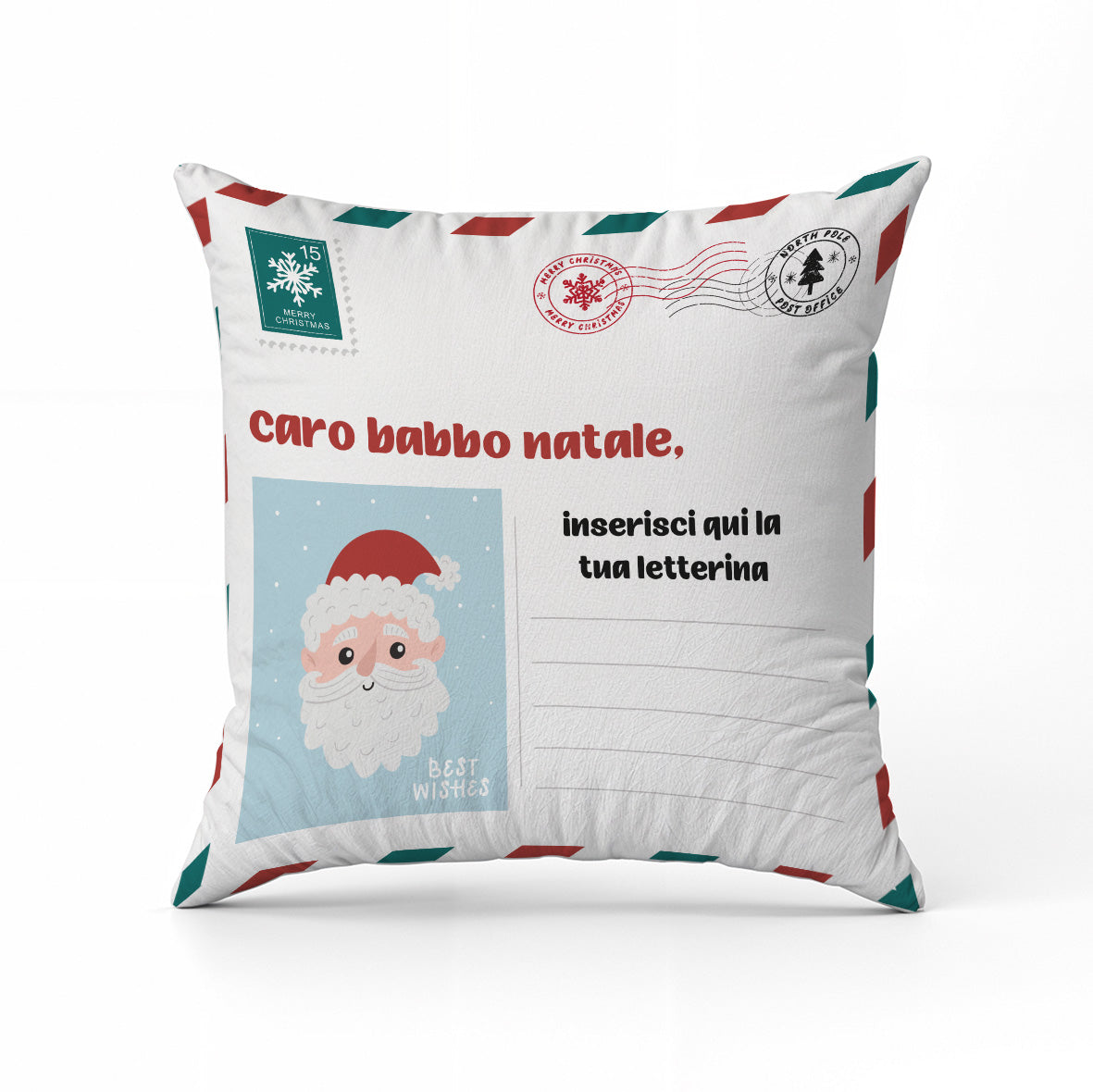 Letterina - Cuscino Personalizzato - idea regalo Natale personalizzato