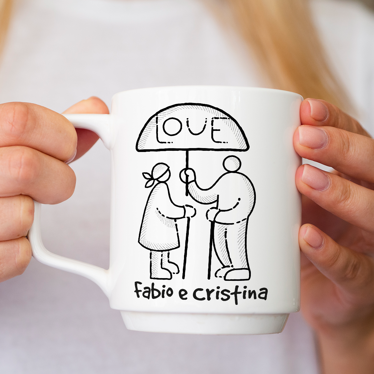 Love - Tazza mug - personalizzata con nomi
