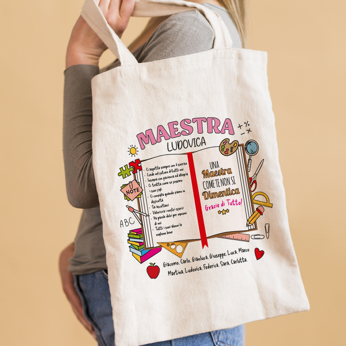 Una maestra come te non si dimentica - Shopper In Cotone