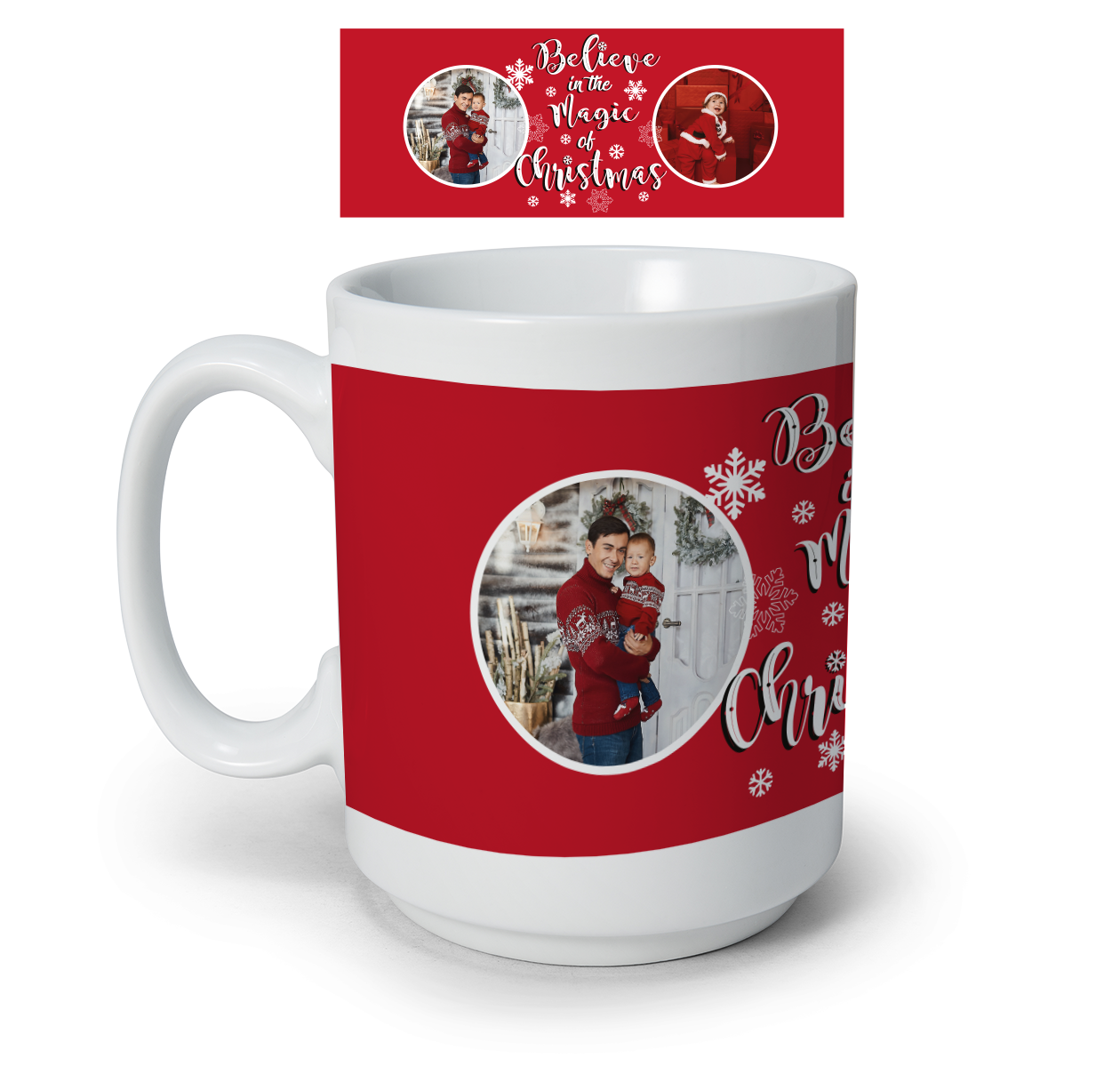Belive in the magic of Christmas - Tazza mug - idea regalo Natale - personalizzata con foto