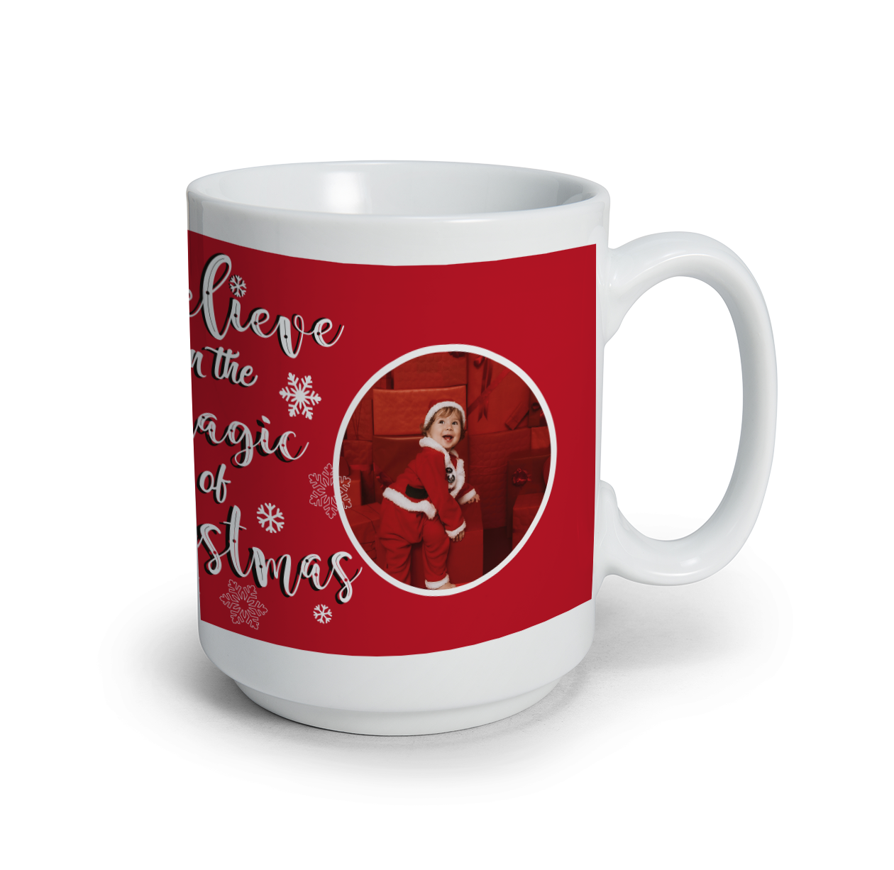 Belive in the magic of Christmas - Tazza mug - idea regalo Natale - personalizzata con foto