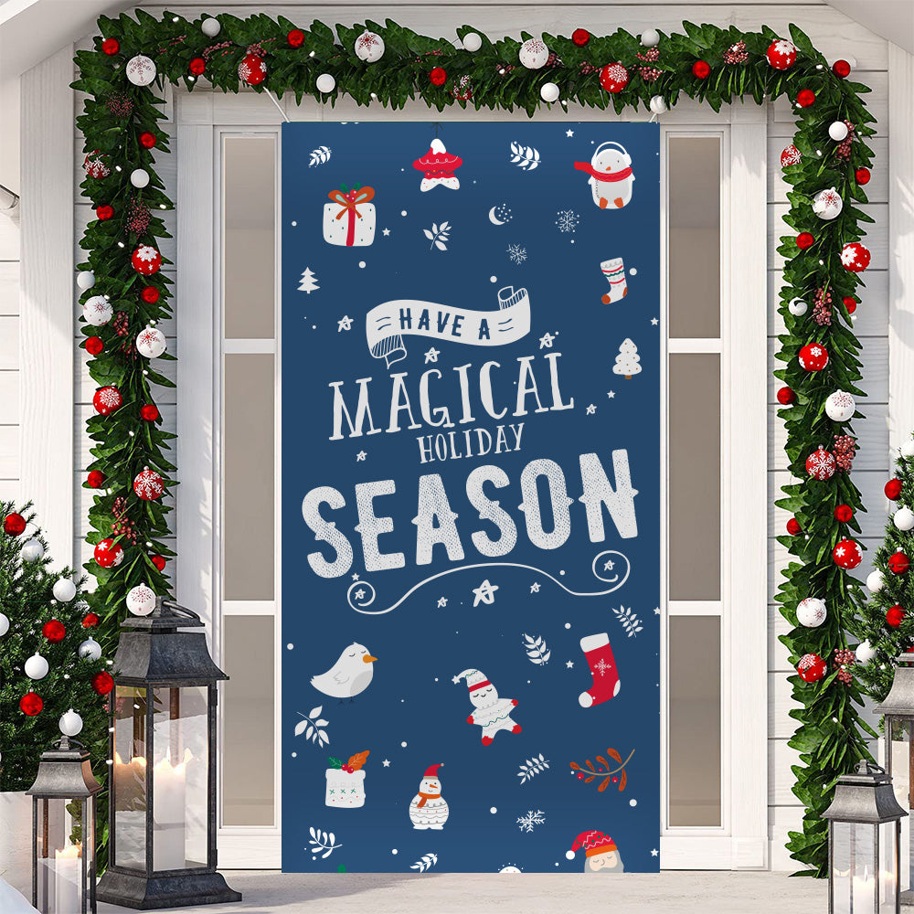 Have a magical holiday season - Copertura Porta Natale - Sfondo Porta d'ingresso