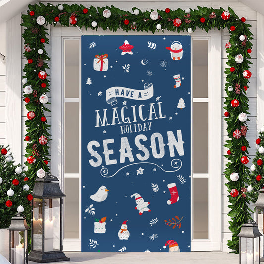 Have a magical holiday season - Copertura Porta Natale - Sfondo Porta d'ingresso