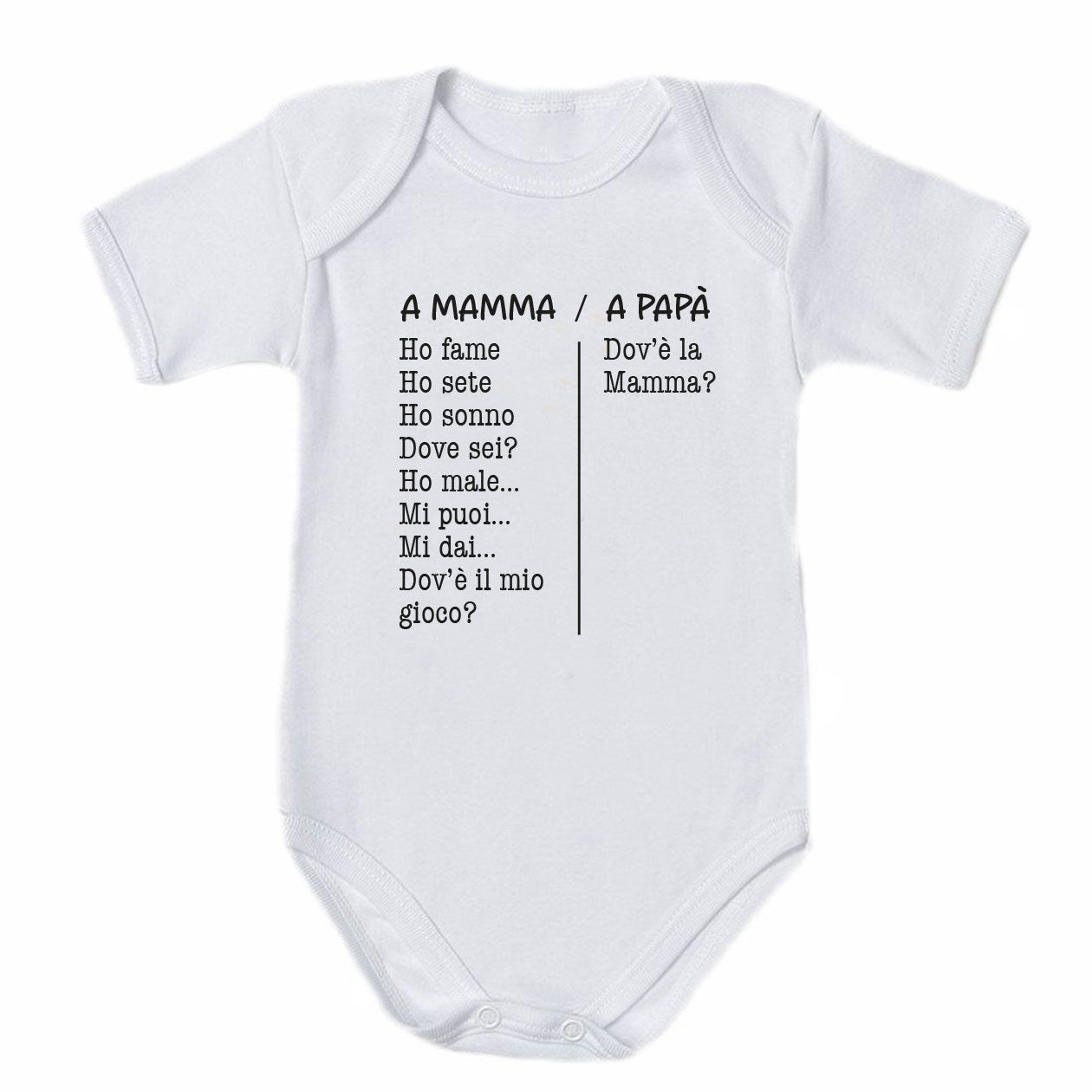 A mamma A papà - Tutina neonato - body