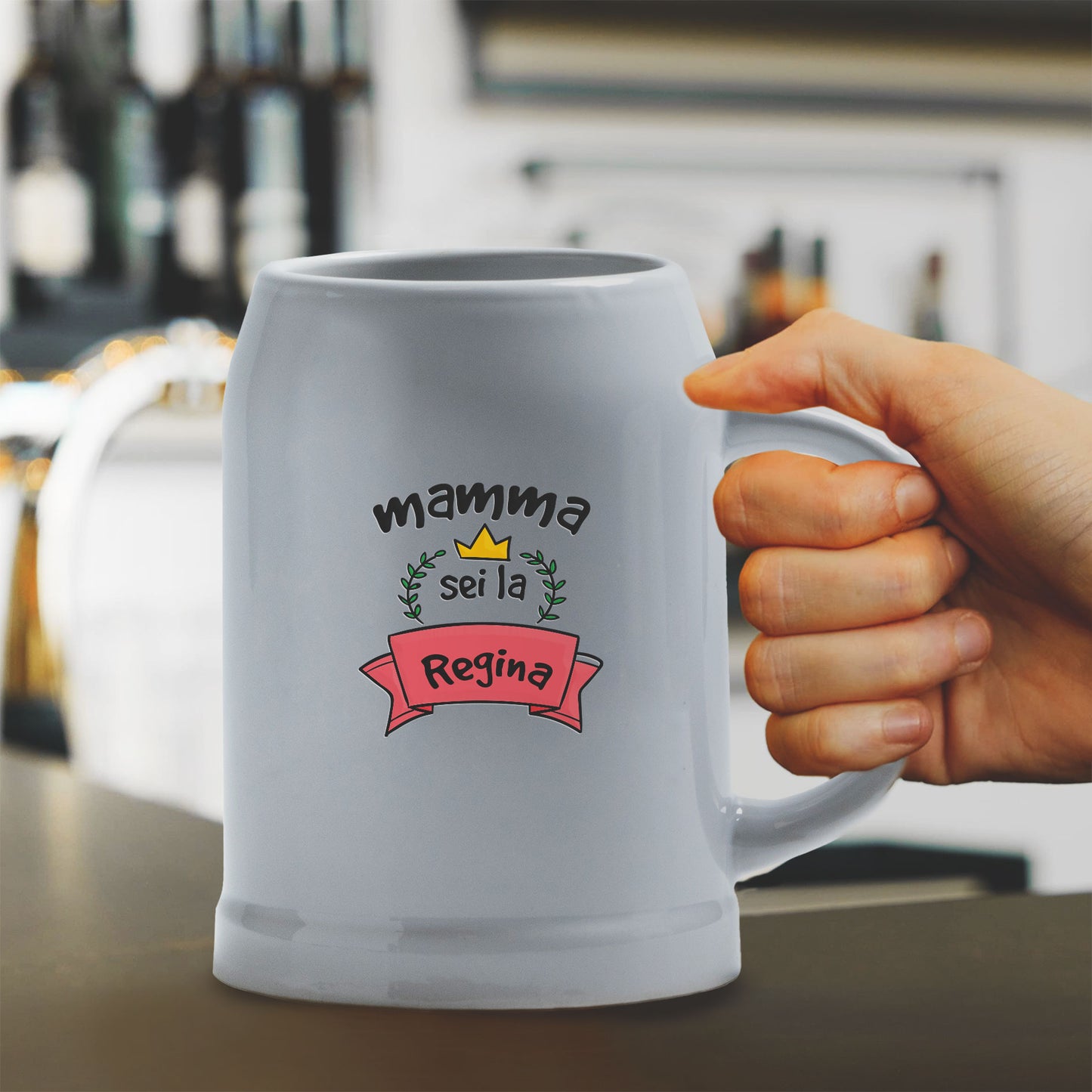 Mamma sei la regina - Caraffa in ceramica