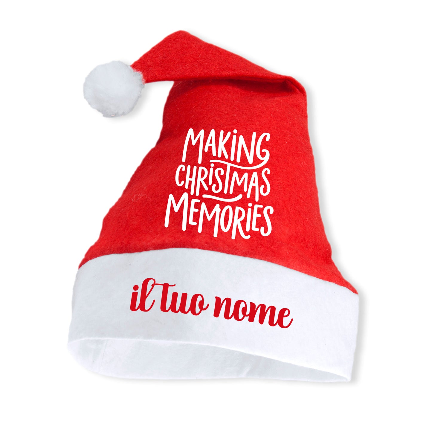 Christmas Memory - Cappello da Babbo Natale - personalizzato con nome