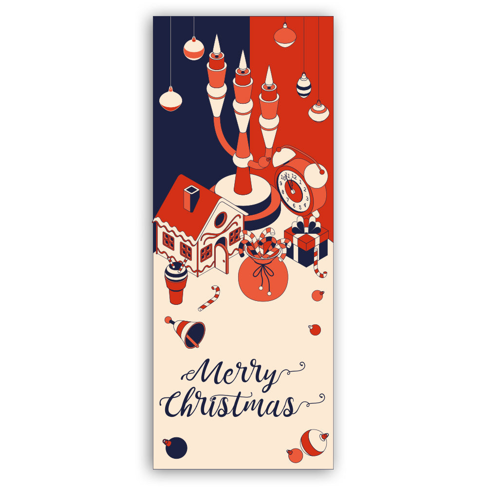 Christmas style - Copertura Porta Natale - Sfondo Porta d'ingresso