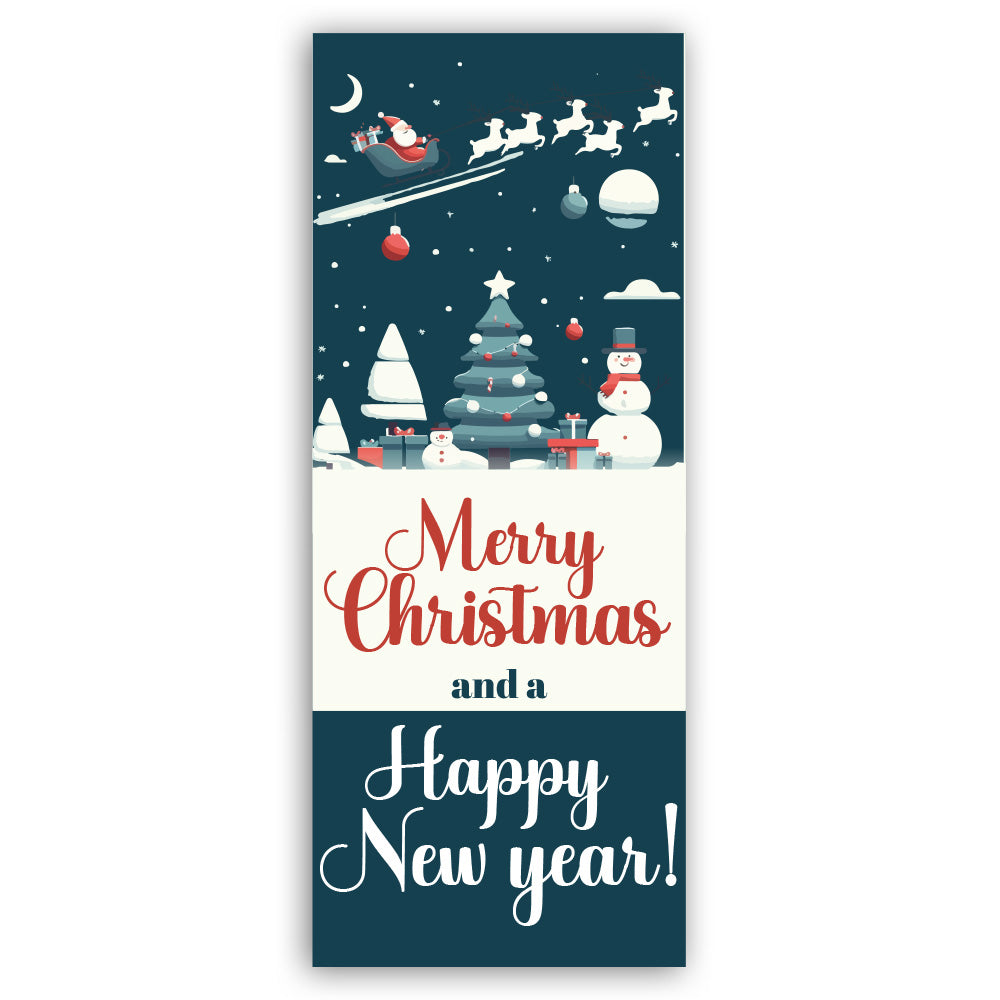 Merry Christmas and Happy New year - Copertura Porta Natale - Sfondo Porta d'ingresso