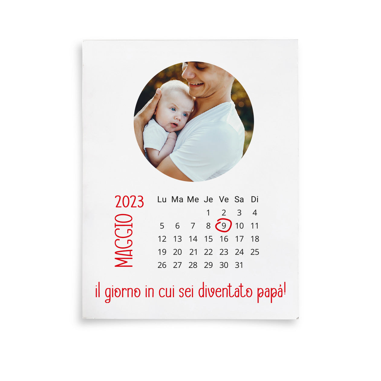 Il giorno in cui sei diventato papà - Tela pittorica personalizzata con foto e data