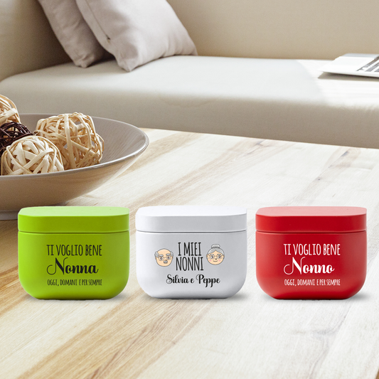 I miei nonni - Set di 3 Candele Profumate personalizzate con nomi