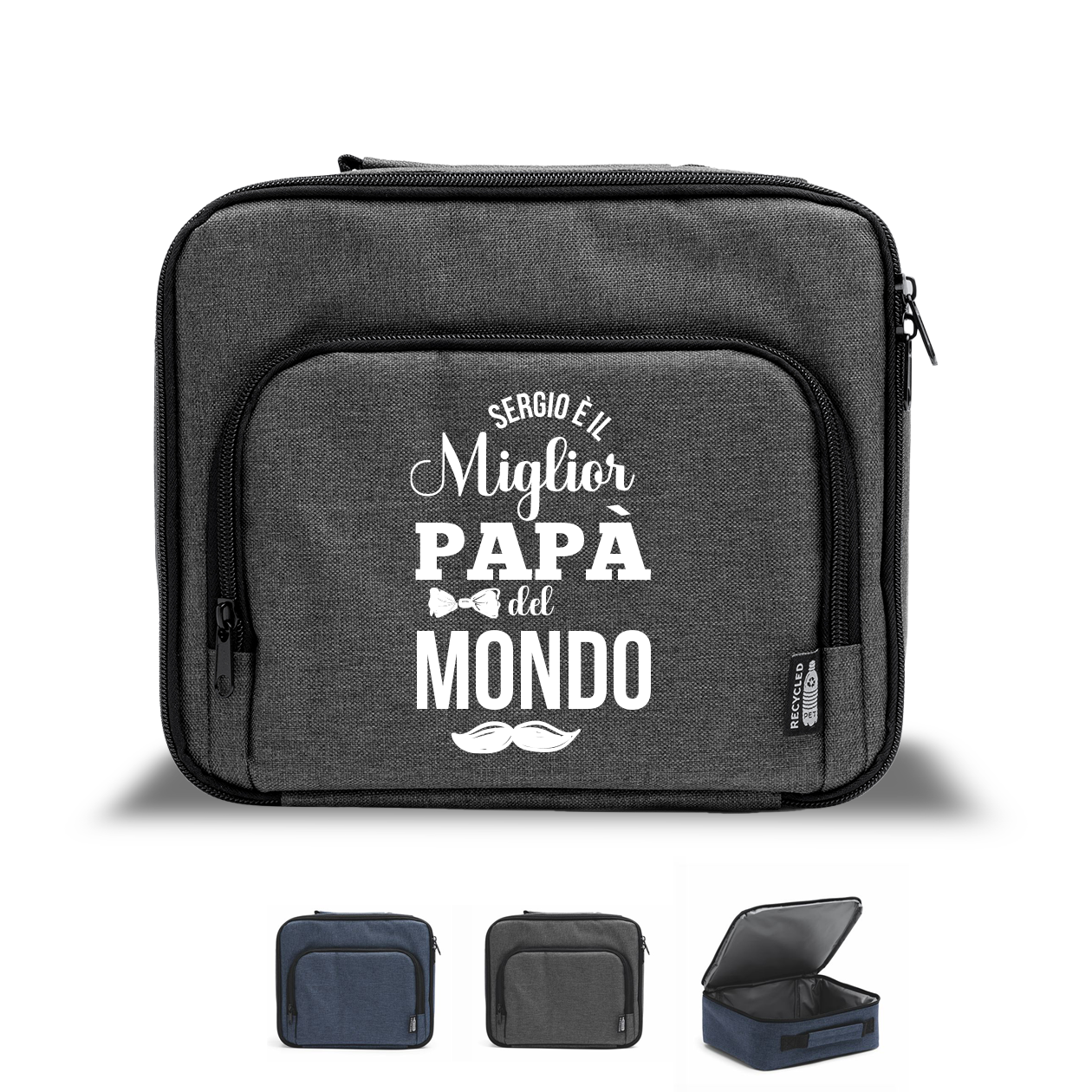 Il miglior papà del mondo - Borsa termica - personalizzata con nome