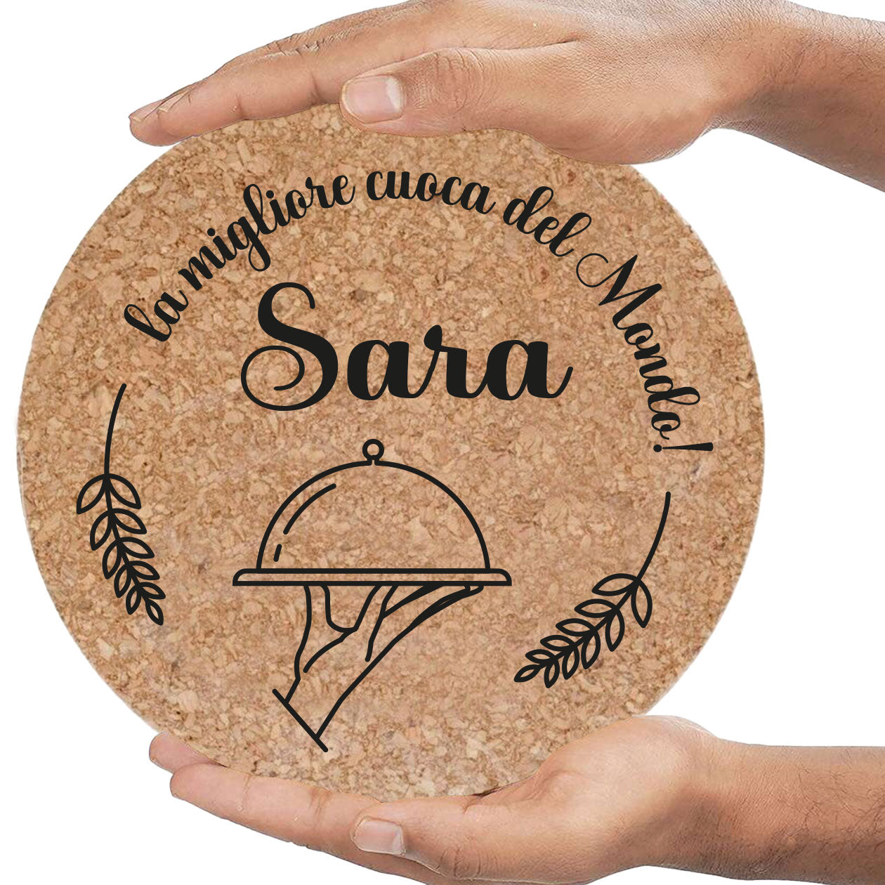 Lo chef ha sempre ragione - Set da 3 pezzi Sottopentola in sughero naturale 19cm