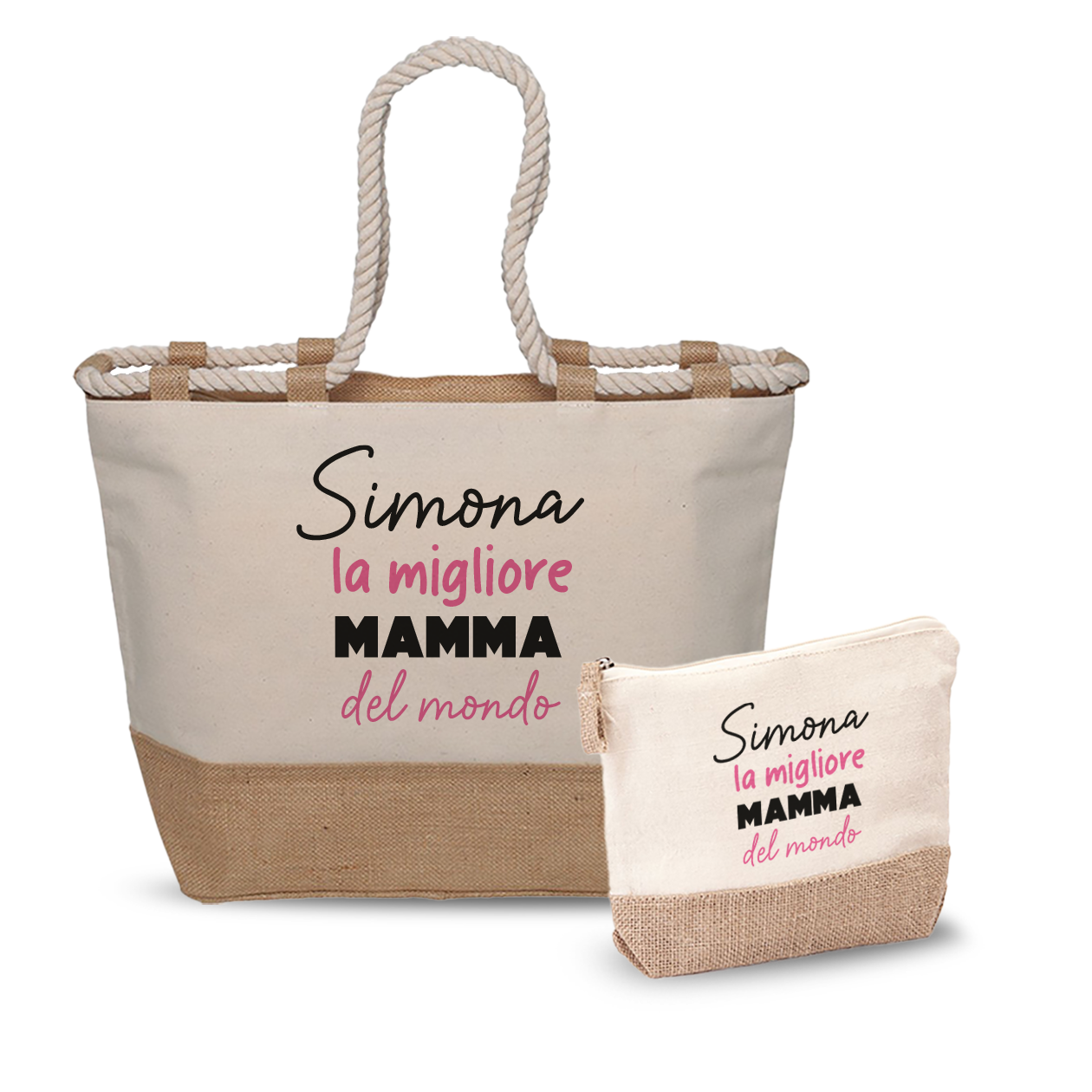 La migliore mamma del mondo - Combo: Borsa mare + Pochette