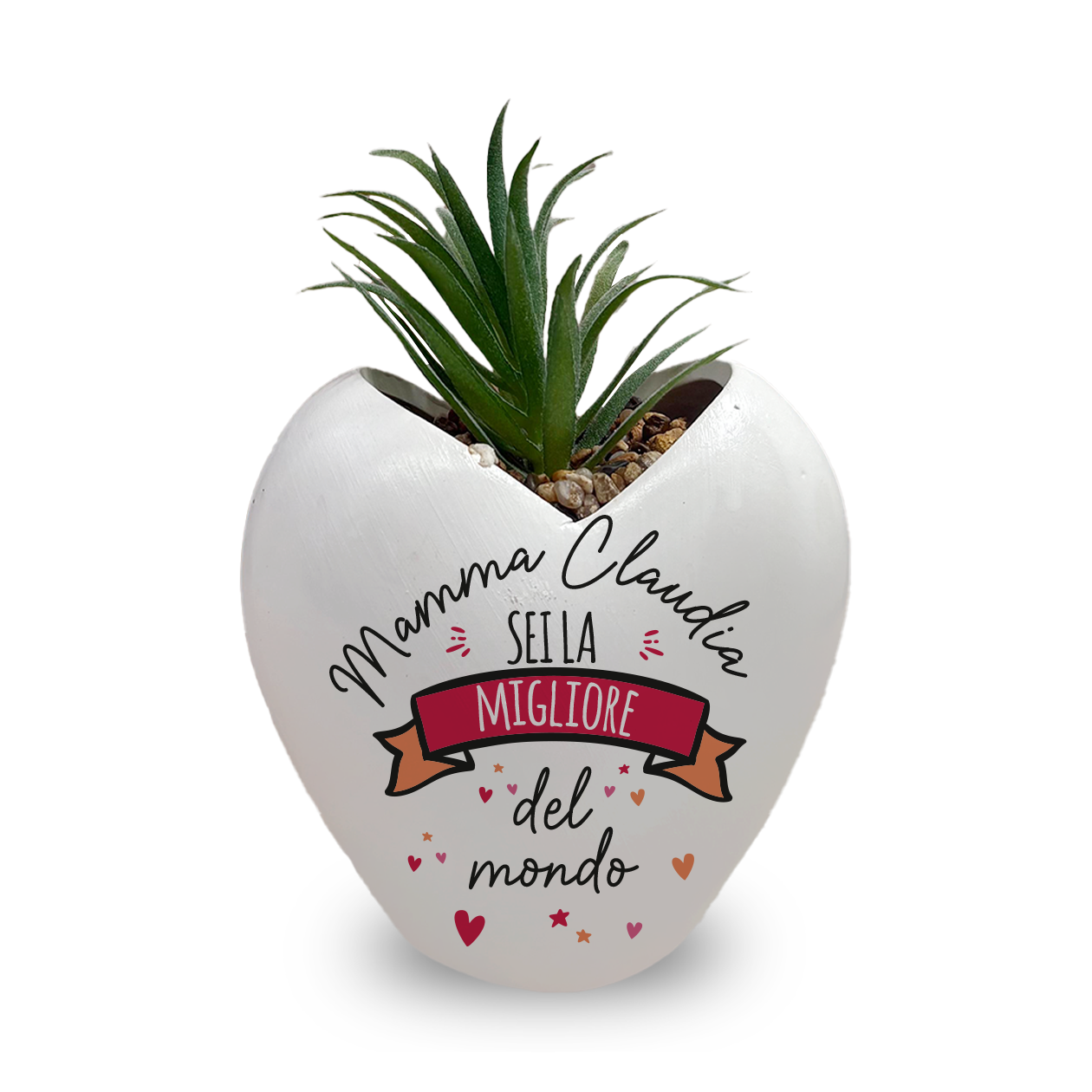 Mamma sei la migliore del mondo - Piantina con vaso - personalizzata con nome