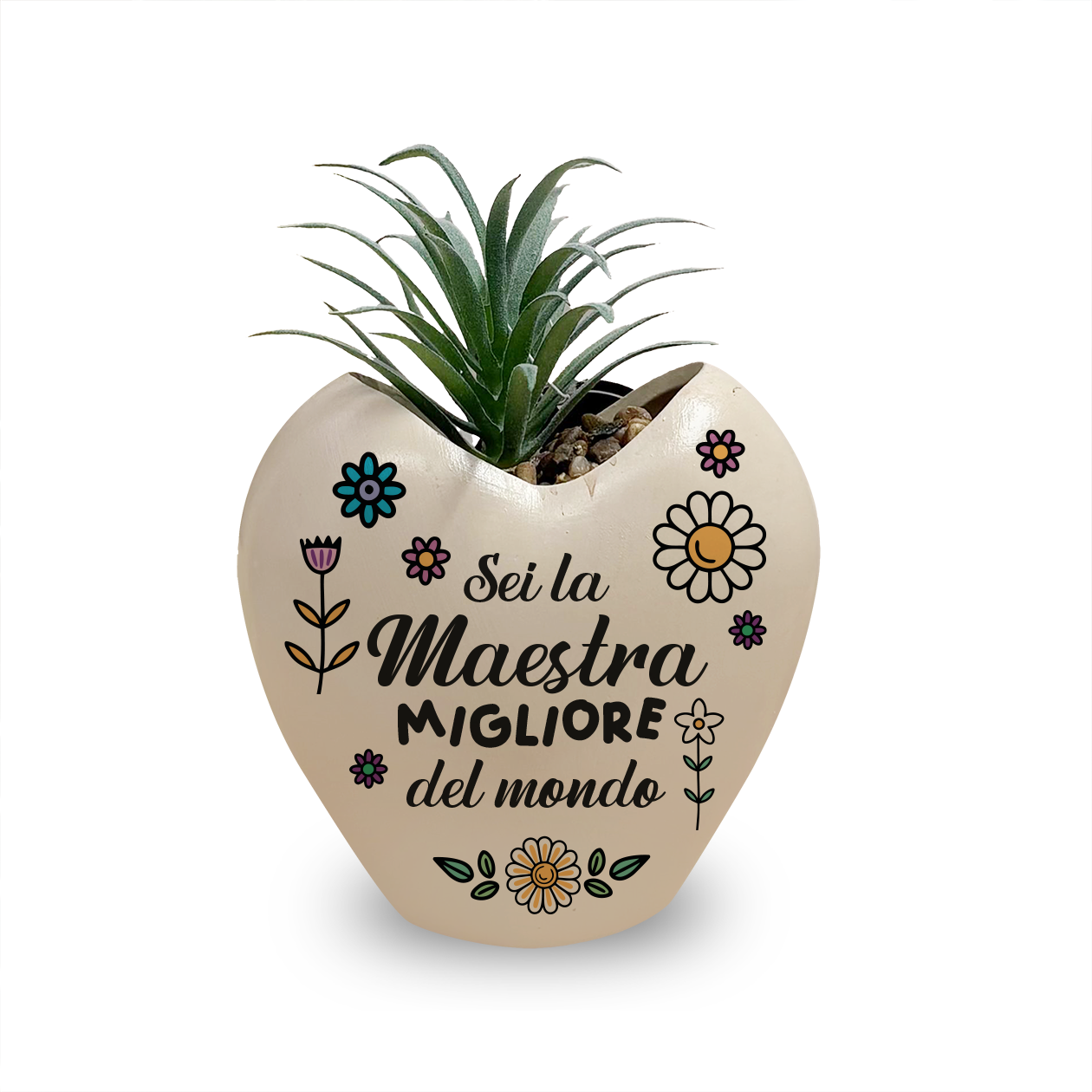 Sei la maestra migliore del mondo - Piantina con vaso - personalizzata