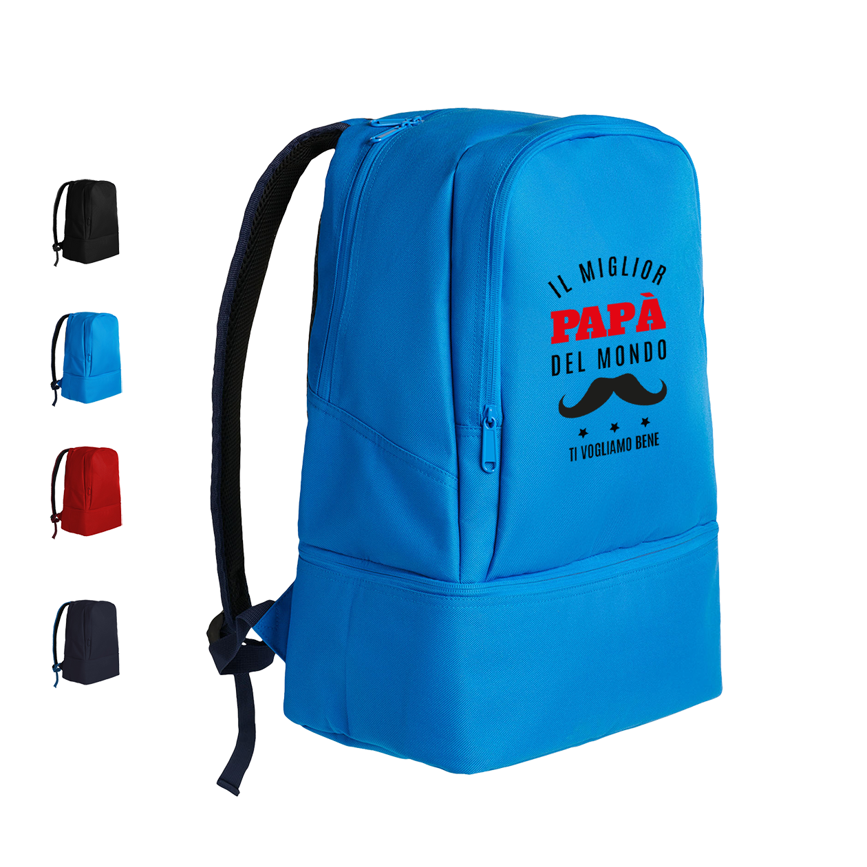 Il migliore papà del mondo - Zaino con scomparto sul fondo rigiro portascarpe