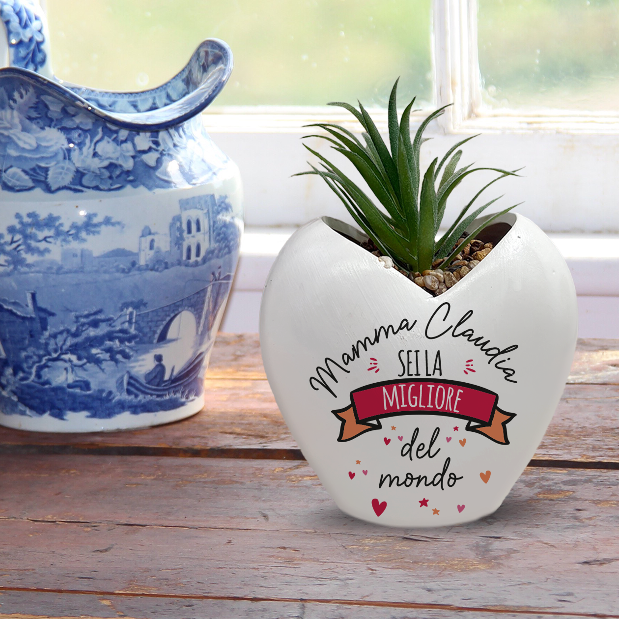 Mamma sei la migliore del mondo - Piantina con vaso - personalizzata con nome