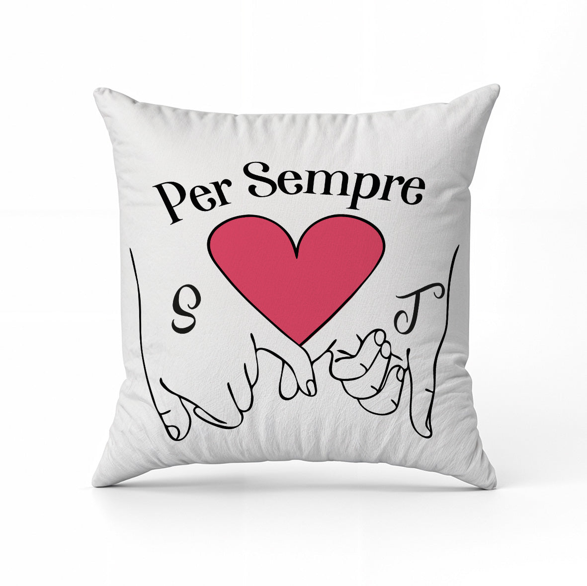 Per sempre - Cuscino - idea regalo - personalizzato con iniziali