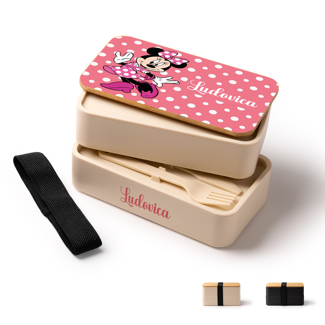 Minni - Scatola per il pranzo - personalizzato con nome