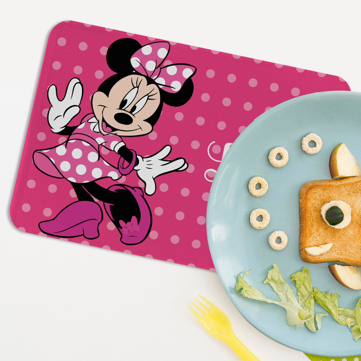 Girl - Set di 4 Tovagliette in tessuto lavabile - personalizzata con nome