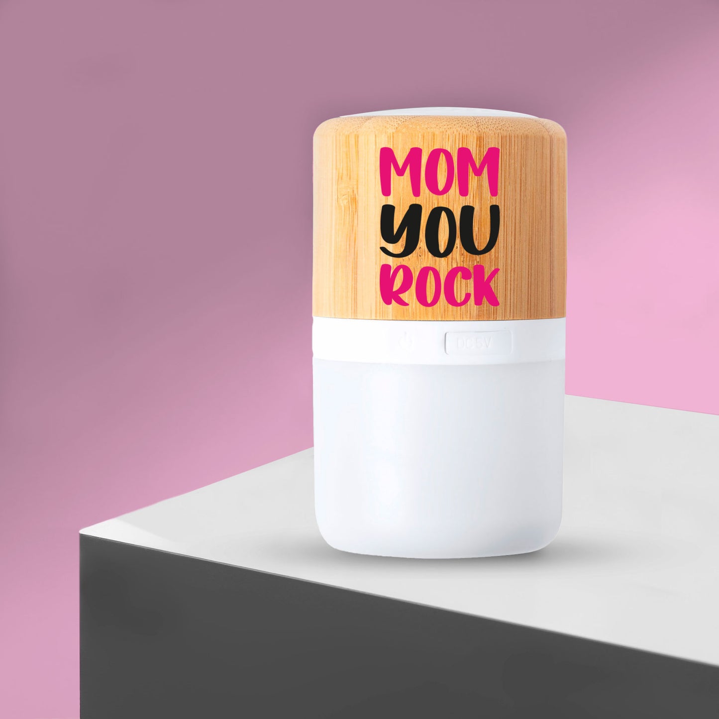 Mom you rock - Speaker wireless in bamboo