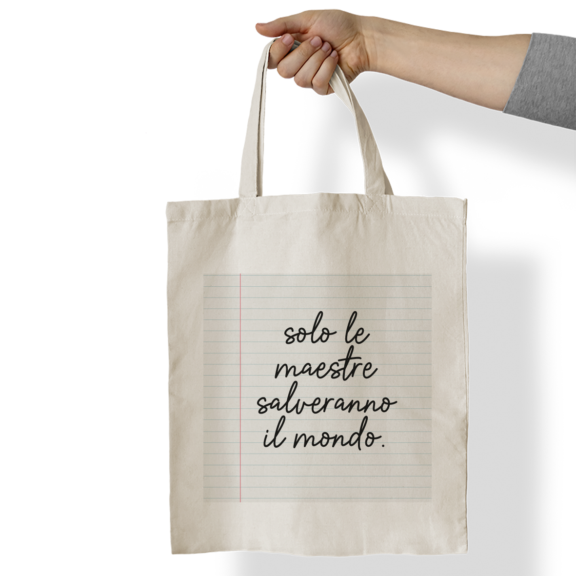 Solo le maestre salveranno il mondo - Borsa Mare - idea regalo maestra