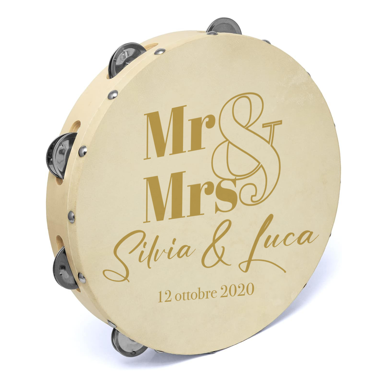 Mr & Mrs - Set da 10 Tamburelli - personalizzati