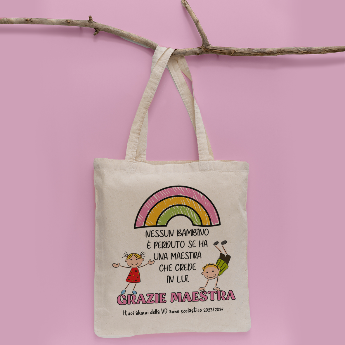 Maestra che crede in te - Shopper In Cotone