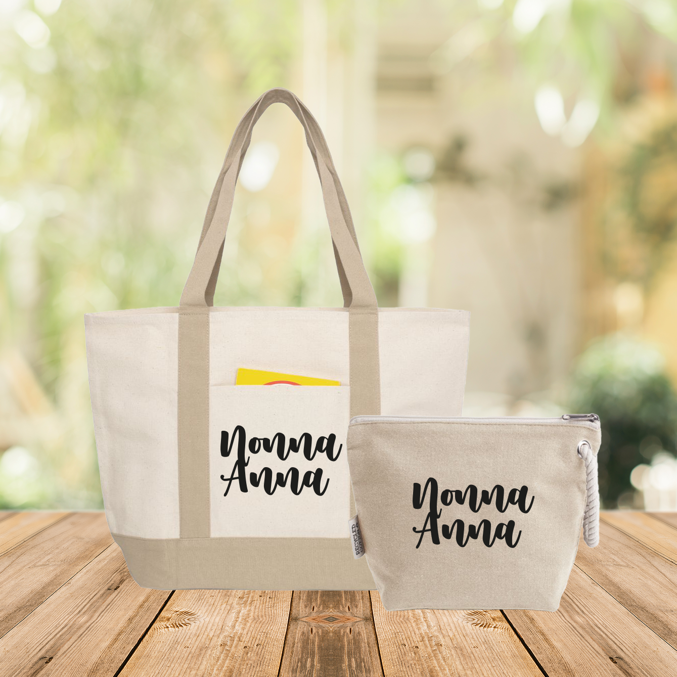 Nonna name - borsa mare & Pochette - Combo - personalizzata con nome