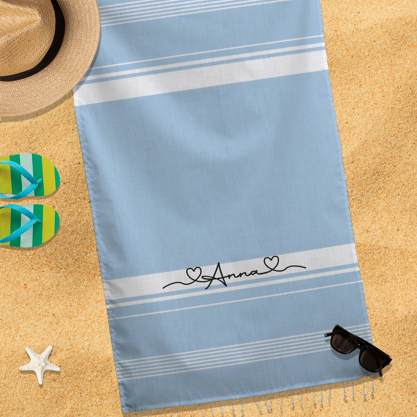 Minimal Name - Telo Mare personalizzato con nome
