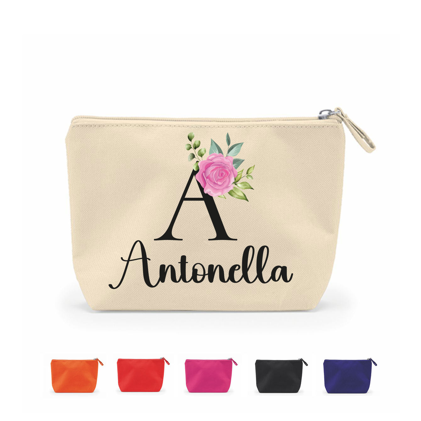Letter rose - Pochette personalizzata con nome