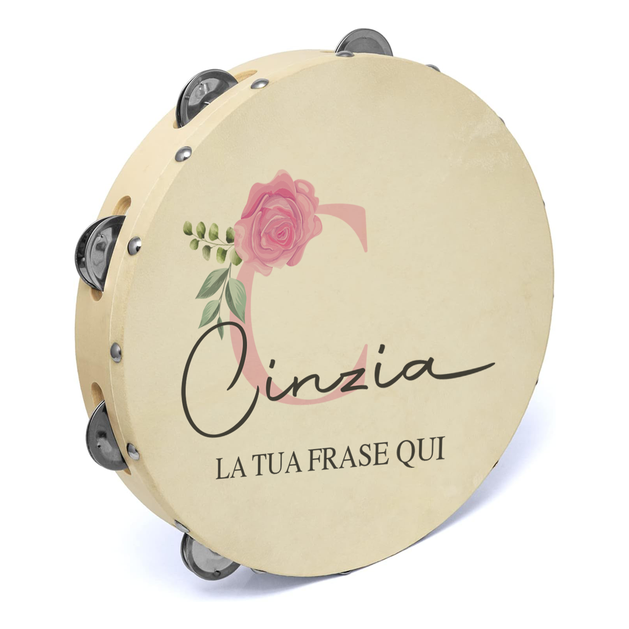 Name Rose - Set da 10 Tamburelli - personalizzati con nomi