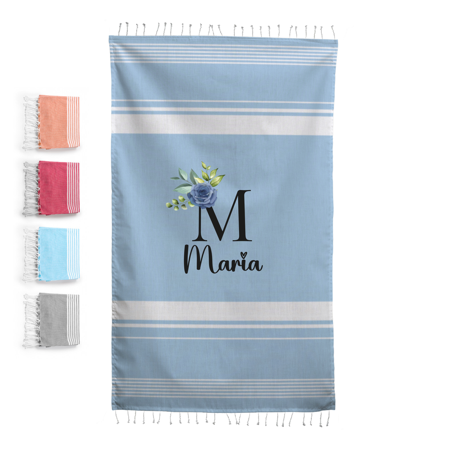 Flower - Telo Mare personalizzata con nome