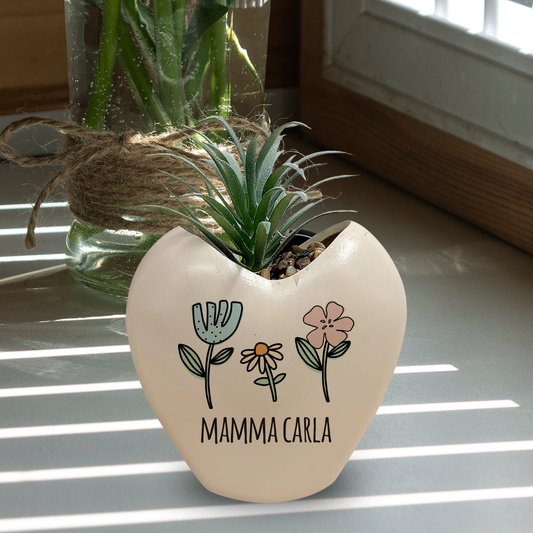 Mamma flowers - Piantina con vaso - personalizzata con nome