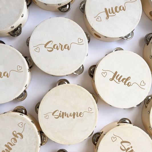 Names Hearts - Set da 10 Tamburelli - personalizzati con nomi