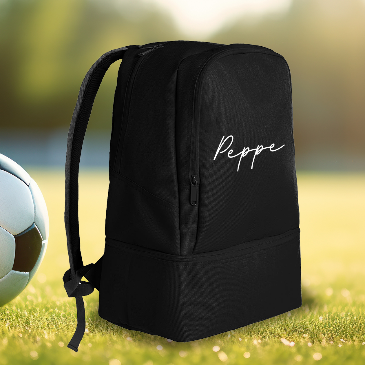 Elegant name - Zaino con scomparto sul fondo rigiro portascarpe - personalizzato con nome