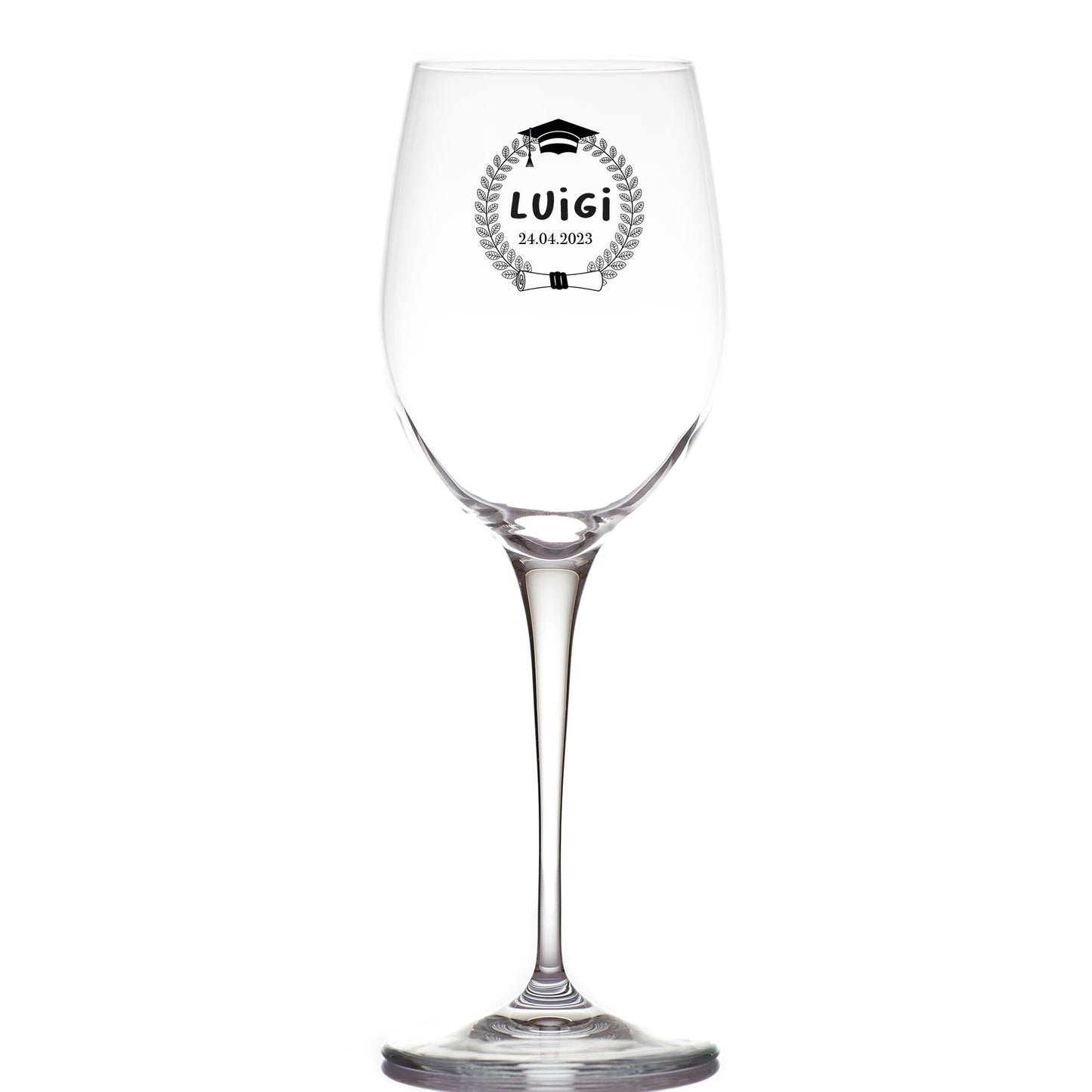 Nome e Data Laurea - Calice Bicchiere da Vino - personalizzato