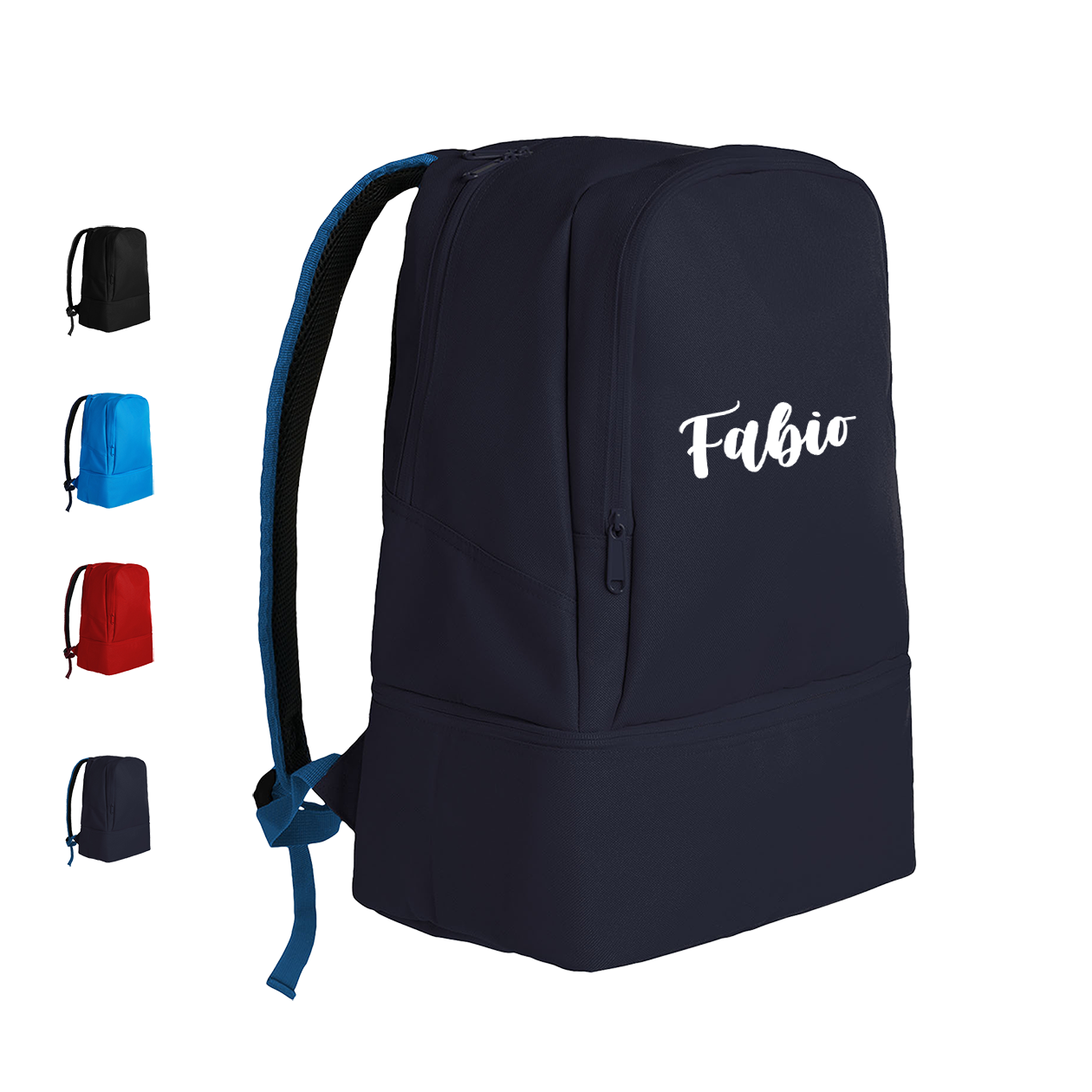 Style name - Zaino con scomparto sul fondo rigiro portascarpe - personalizzato con nome