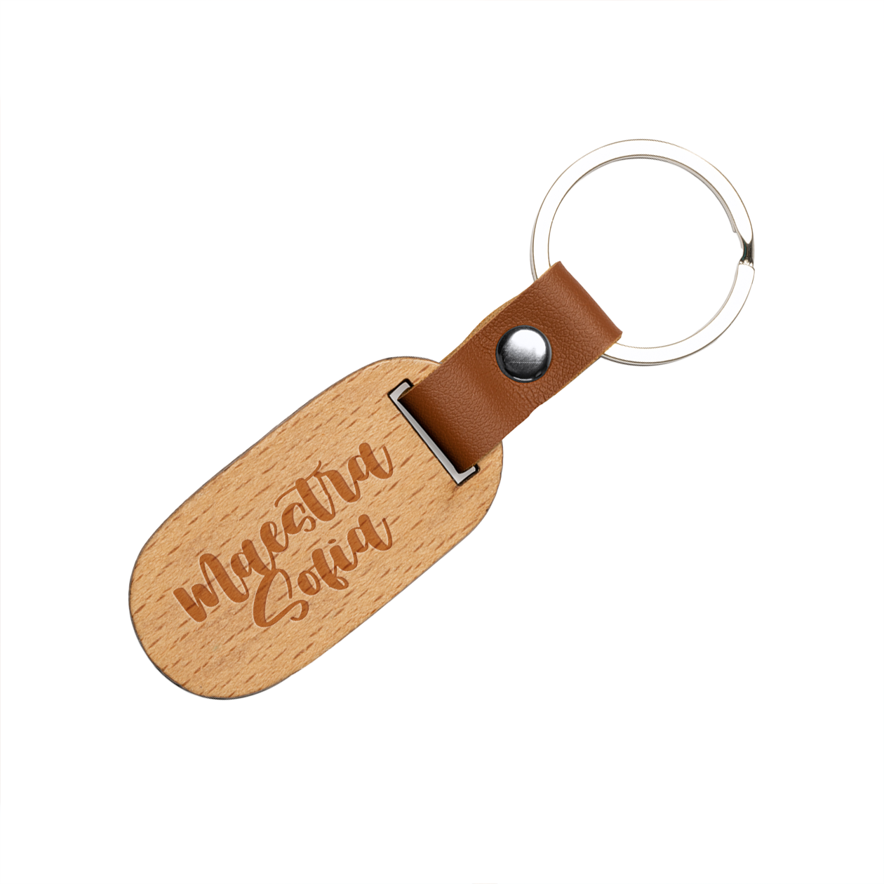 Maestra classic name - Portachiavi in Legno - personalizzato con nome