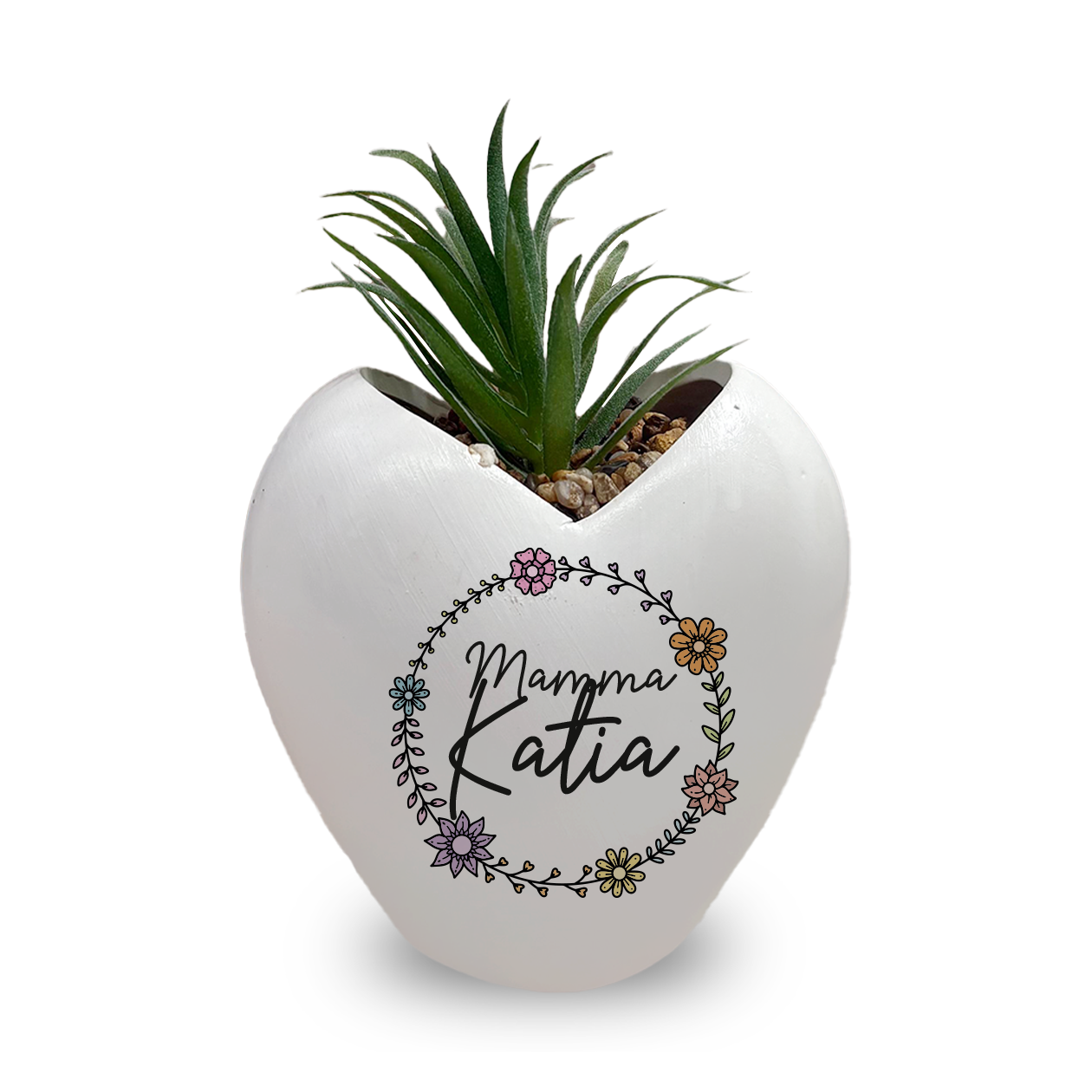 Mamma flowers circle - Piantina con vaso - personalizzata con nome