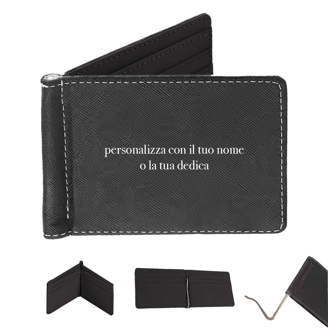 Personalizza - Portafoglio in pelle sintetica - personalizzato con dedica