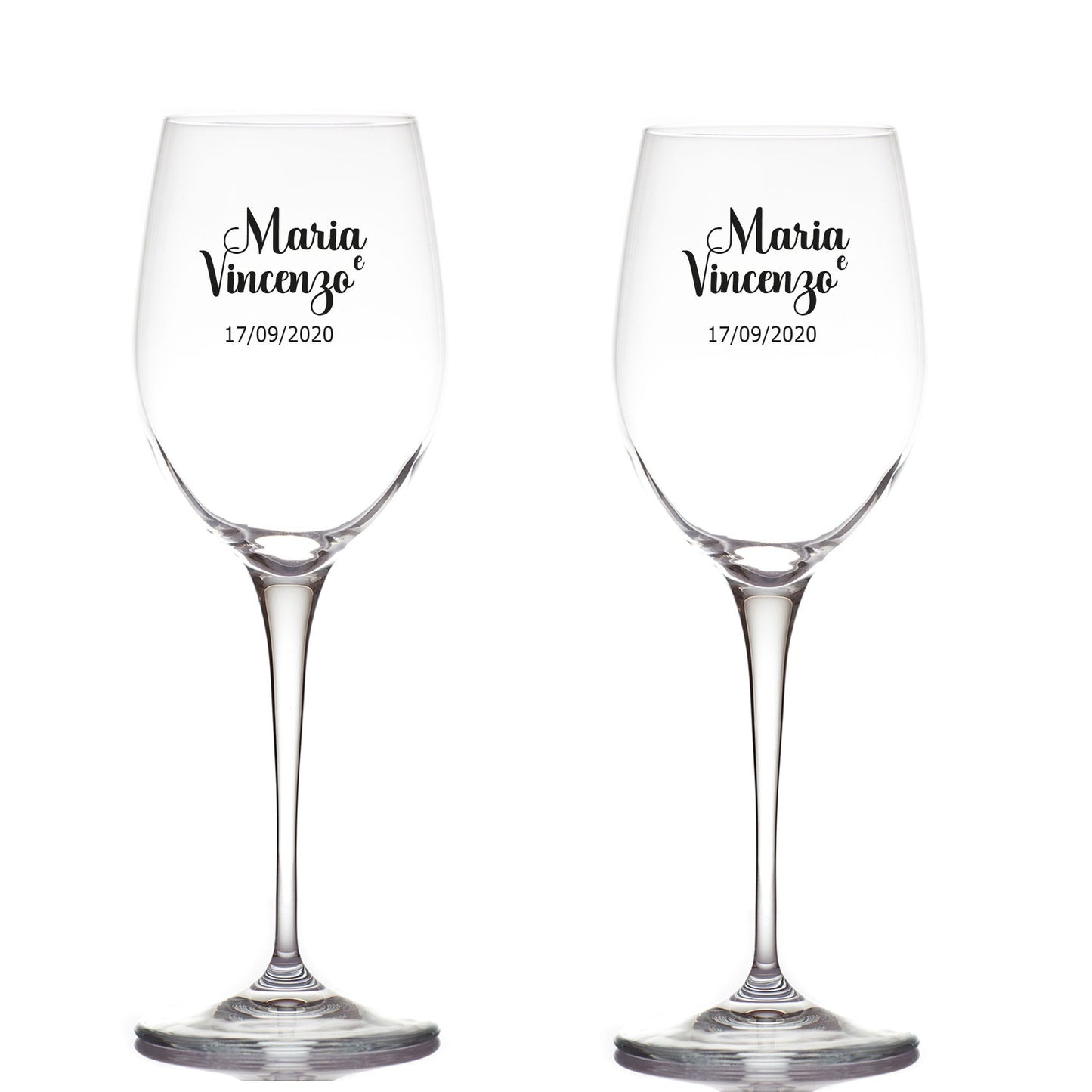 Love - Coppia di Calici personalizzati con nomi