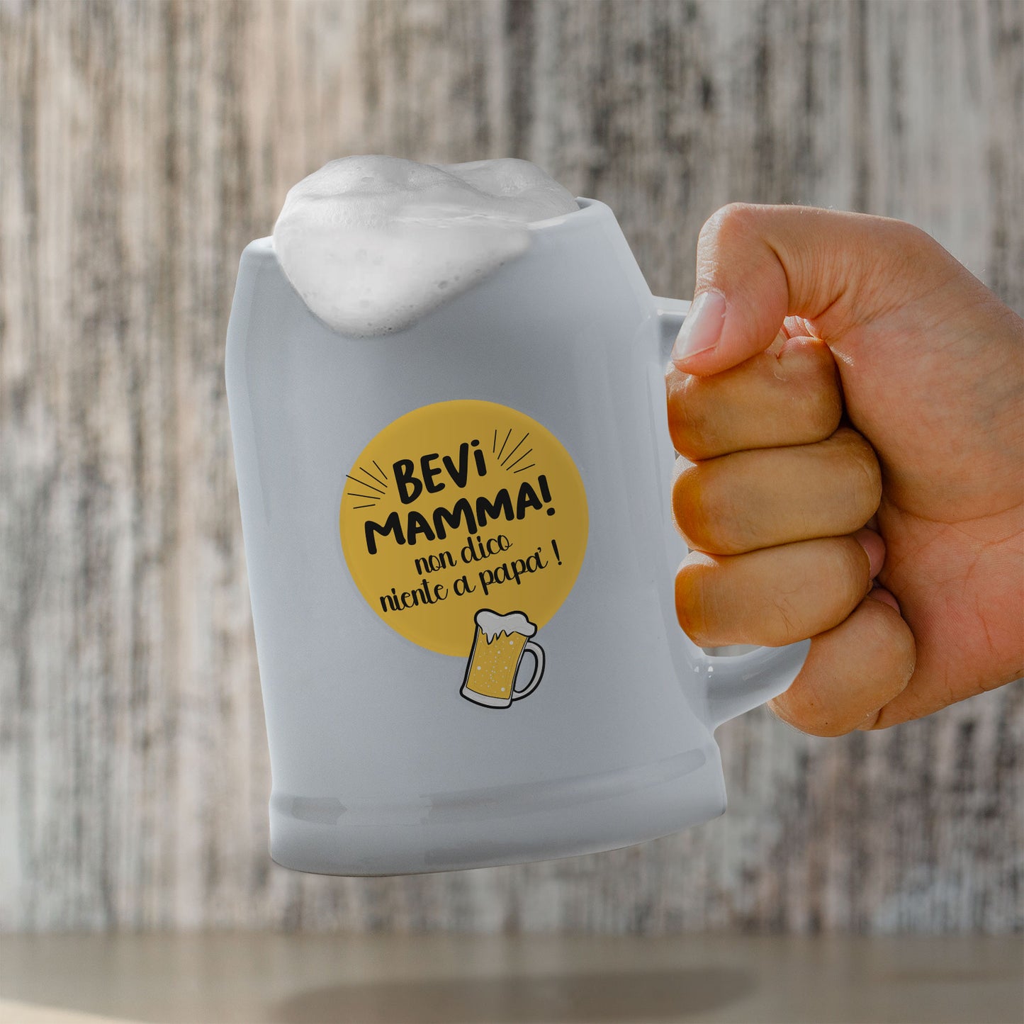 Bevi mamma non dico niente a papà - Caraffa in ceramica