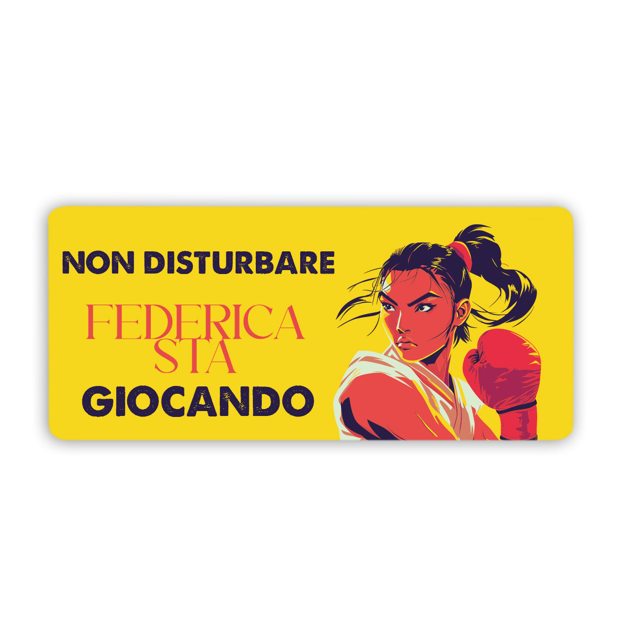 Non disturbare sto giocando - Tappetino per mouse da gaming - personalizzato con nome