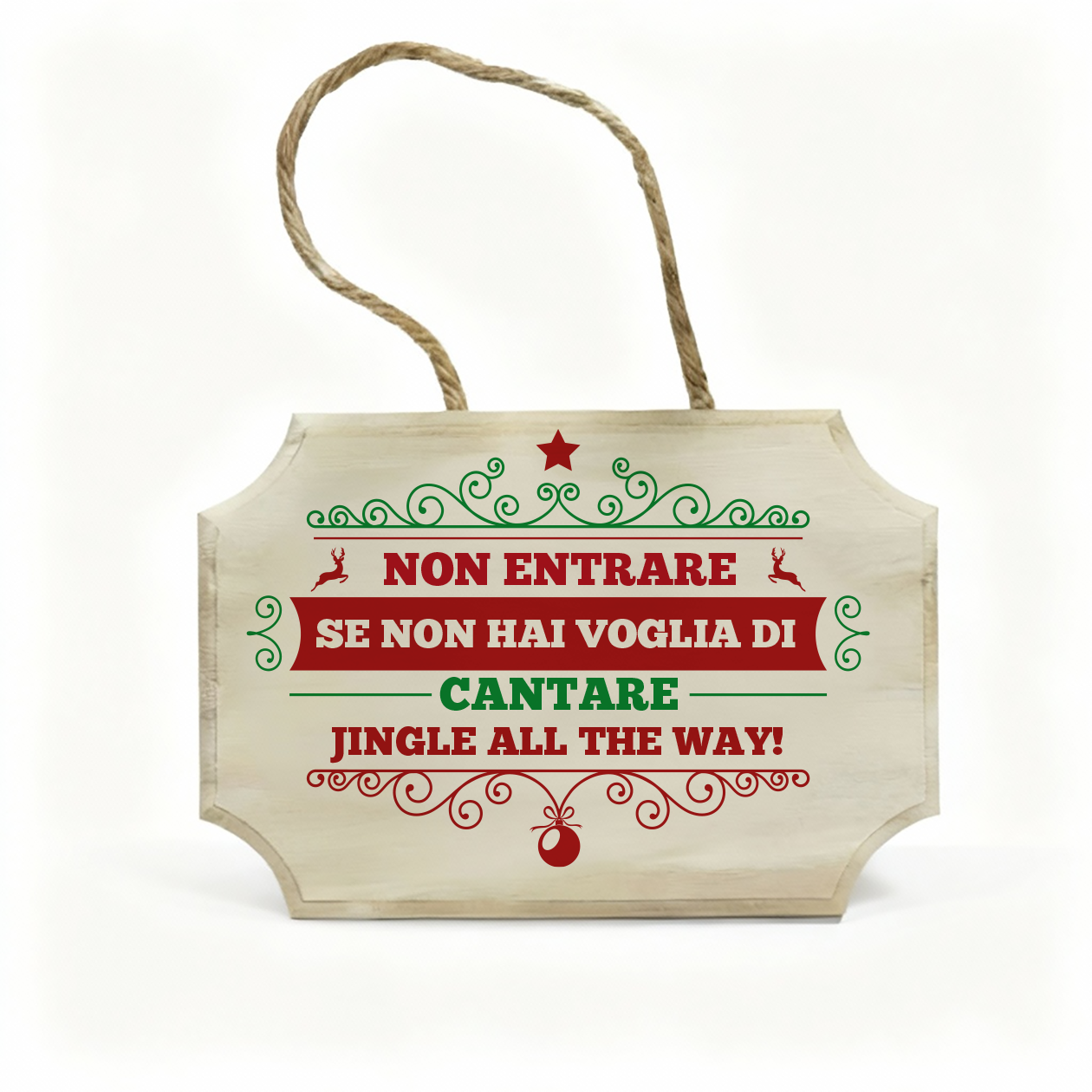 Non entrare se non hai voglia di cantare - fuoriporta in legno