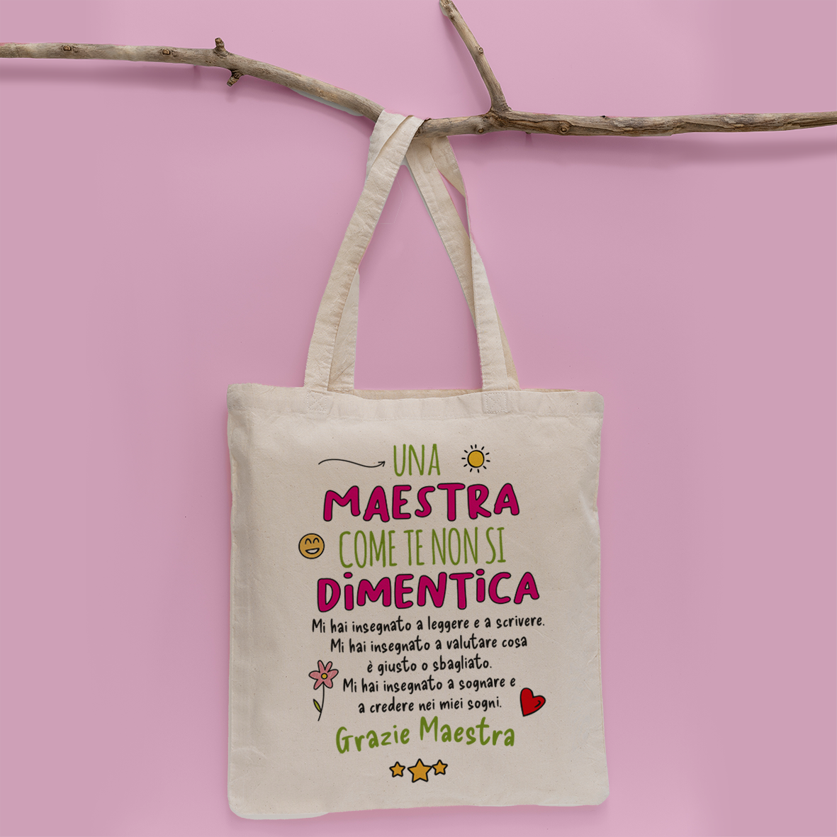 Maestra come te non si dimentica - Shopper In Cotone