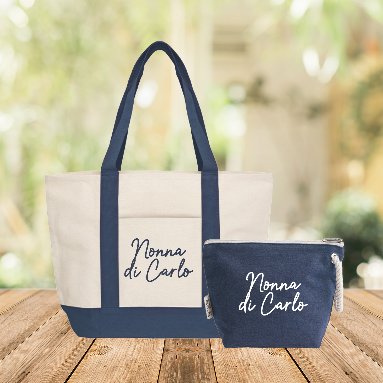 Nonna di... - borsa mare & Pochette - Combo - personalizzata con nome